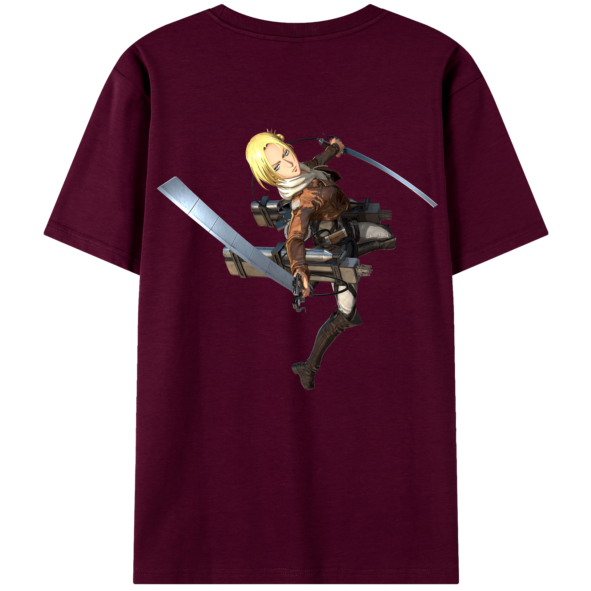 （画像用） 進撃の巨人 アニ・レオンハート Attack on Titan Annie Leonhart レディース半袖Tシャツ(バックプリント)